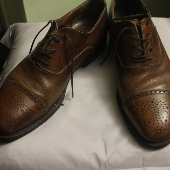 Barneys NY Calf Skin Cap Toe Oxfords 9